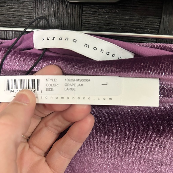 Susana Monaco Shimmering Purple Pencil Skirt - Picture 3 of 3